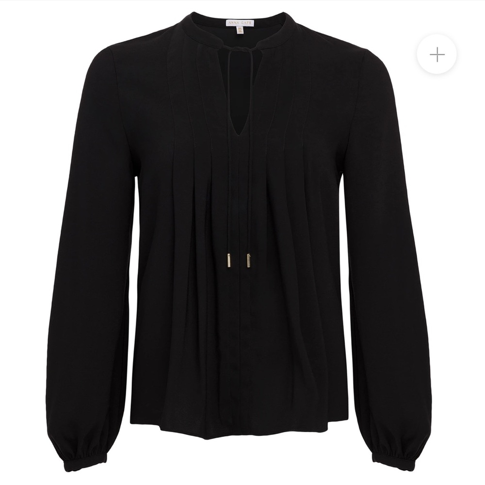 Anna Cate Joy Pleated Front Blouse